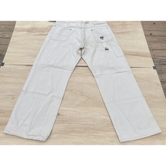 Vintage Y2K Polo Jeans Company Carpenter Style Deadstock Men's Beige 38 x 32 NOS - Picture 6 of 10